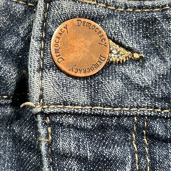 Democracy Jeans 8 Girlfriend Floral Embroidery Bird Distressed Ankle Relaxed Mid - Picture 11 of 13